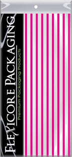 Flexicore Packaging Hot Pink Pin Stripe Print Gift Wrap Tissue Paper Size: 15 Inch X 20 Inch | Count: 100 Sheets | Color: Hot Pink Pin Stripe