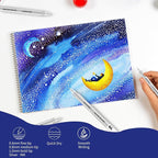 Silver Gel Pens 3-Pack - 0.6/0.8/1.0mm Fine Point Opaque Silver Archival Ink Pen for Black Paper Drawing, Sketching, Illustration, Bullet Journaling