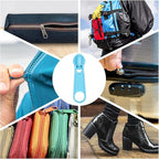 DOITEM 96Pcs Zipper Repair Kit - 12 Colors, 3# Zipper Pulls, Rescue Kit for Clothing, Jackets, Purses, Luggage, Backpacks