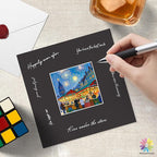 Mat Board Center, 8X8 Black Mats for 4X4 Pictures - Acid Free, 4-Ply Thickness, White Core, Bevel Cut - for Artworks, Photos, Framing - Pack of 12