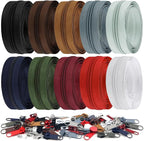 DOITEM 22.2 Yards/ 20 m 10 Pieces Assorted Colors #5 Nylon Coil Zippers, Sewing Zippers Endless Zips with 40 Pieces Zipper Sliders Zip Heads for DIY Sewing Tailor Craft Supplies