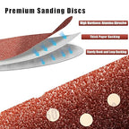 40 Grit 5 Inch Sanding Discs Hook and Loop Sandpaper, 100 PCS 8 Hole Adhesive Coarse Sand Paper for Random Orbital Sander