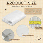 36" X 76" Mosaic Mesh for Back Mounted Tile Fiberglass Mosaic Mesh Backing Boast for Tile Installation Supplies Tools (Non Sticky)