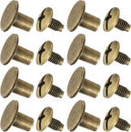 YORANYO 150 Sets 8MM Chicago Screws Leather Rivets for Fabric Chicago Binding Screws Buttons Metal Studs Rivets for Decorate and Repair Belts Bags Shoes Purse Dog Collar Leather Craft (Bronze)