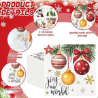 Janlaugh 200 Pcs Christmas Paper Cocktail Napkins Disposable 2 Ply Xmas Style Decoupage Beverage Napkins for Xmas Holiday Winter Dinner Table Decor (Classic Style)