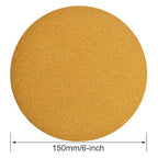 6-Inch No-Hole Hook and Loop Sanding Discs 80-Grit, Random Orbital Sandpaper for Automotive and Woodworking, 100-Pack