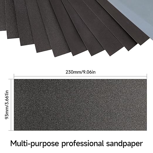 Sandpaper 100 Grit, Wet Dry Sanding Sheets 9 x 3.6 Inch for Wood Furniture Finishing, Metal Sanding and Automotive Polishing,21 -Sheet