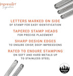ImpressArt - Star Design Metal Stamp, Jewelry Making for Metalsmiths Tools, DIY Arts & Crafts Lovers (2.5mm)