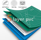 WORKLION Self Healing Cutting Mat - 12 x 18 inch Double Sided 5-layer Gridded Rotary PVC Cutting Board, for Sewing, Quilting, Scrapbooking and Arts & Crafts Projects (5 Pack)