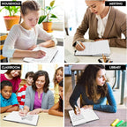 5 Pack Journal Notebook Bulk for School, Feela Hardcover Business Notebooks Classic Ruled Lined Journals with Pen Holder for Work Note Taking, with 5 Black Pens, 120 GSM, 5.1”x8.3”, A5, Black
