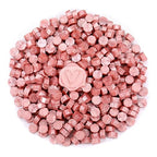 Yoption 360Pcs Rose Gold Sealing Wax Beads with 2 Spoons and 4Pcs Tea Candles for Wax Seal Stamps, Cards, Wedding Invitations, Wine Packaging, Gift Wrap, Envelopes