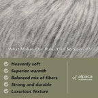 Pullu - Baby Alpaca Merino Wool Yarn Set of 3 Skeins (150 Grams) Worsted Weight - Sourced Directly from Peru - Heavenly Soft and Perfect for Knitting and Crocheting (Heather Silver Gray)
