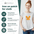 Iron on Patches for Clothes, 8 Pieces Patches for Cloth, 100% Cotton Fabric Patches for Clothing, Bag, Hat Repair, Clothing Repair Decorating Kit 3.7" by 4.9" (9.5 cm x 12.5 cm, Yellow)
