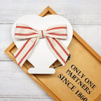 CT CRAFT LLC Ivory Cotton Red Stripes Ribbon 1" x 10 Yards for Home Décor Gift Present Wrapping DIY Crafts Birthday Wedding Bouquet Christmas