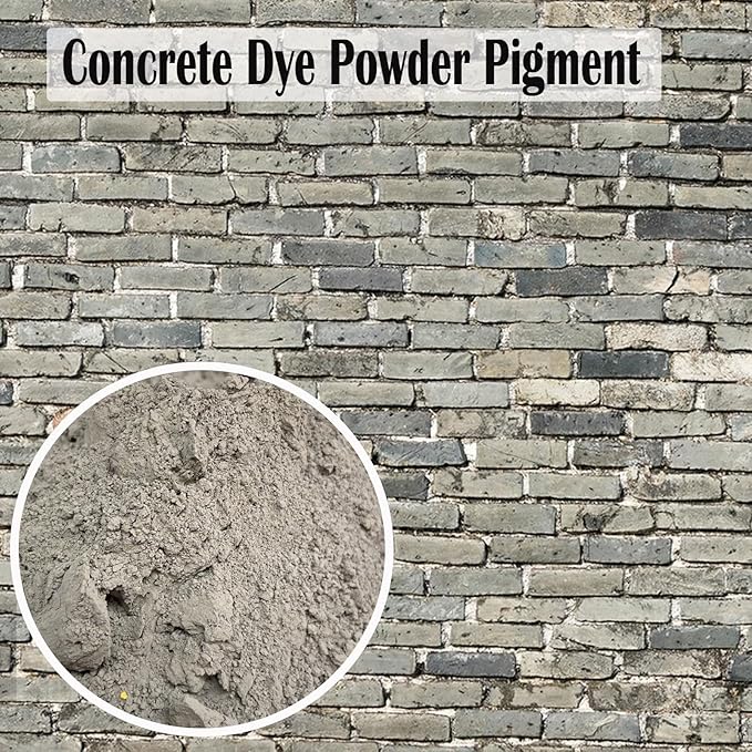 GOODTAKE Concrete Pigment, Dark Grey Iron Oxide Pigment Powder, Concrete Cement Dye Color Powder for Pastel Tile Paint Mortar Grout (Dark Grey, 12 oz)