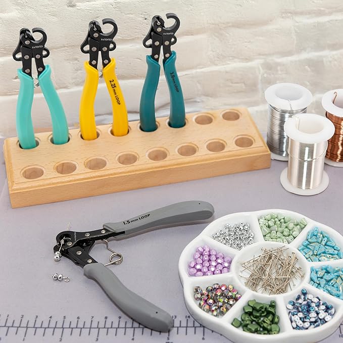 The Beadsmith One Step Loopers Combo Pack – Includes 1.5 mm, 2.25 mm & 3 mm Looper Pliers, Use With 18-26g Craft Wire, 3 pc