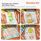 Shuttle Art White Gel Pens, 6 Pack 0.7mm, 1.0mm Gel Ink Pens Fine Point for Black Paper Highlighting Card Making Scrapbooking Coloring Writing Drawing Journaling Note Taking School Office Home
