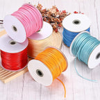 MECCANIXITY Waxed Cord 2.5mm Waxed Polyester Cord 87 Yard Wax String for Bracelet Making, Necklaces, Beading, Jewelry Making and DIY Crafts(Beige)
