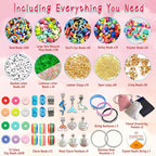 leitait Girls Toys Bracelet Making Kit -3400pcs Charm Jewelry Making Kit Supplies,Unicorn/Mermaid Crafts Birthday Christmas Gifts for Girls Ages 5 6 7 8 9 10 11 12 Years Old
