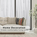 Finnez Window Privacy Film Decorative Frosted Window Cling Privacy Film for Glass, Non-Adhesive Heat Anti-UV for Home Office Living Room, Irregular Stripe Patterns, 29.5 x 118.1 Inches