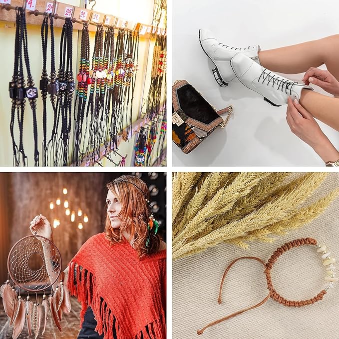 Mandala Crafts 1.5mm 109 Yards Kelly Green Cotton Waxed Cord for Jewelry Making Bracelet Cord Waxed String - Beading String Thread Jewelry Cords for Necklaces String