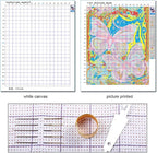 Stamped Cross Stitch Kits - Beach Night Landscape Counted Cross Stitch Kits for Beginners Adults Needlepoint Cross-Stitch Patterns-Peacock Couple 18x18 inchs