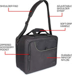 USA Gear XL Magic The Gathering MTG Deck Box Travel Case - Large MTG Card Storage Bag with Padded Shoulder Strap, Customizable Interior, Weather Resistant - Fits Deck Boxes & Sleeved Cards - Black