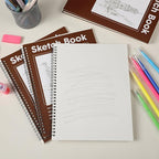 Qilery 24 Pcs 8.5 x 11'' Sketch Book Pads Bulk 30 Sheets Each Spiral Sketchbook 100 GSM Drawing Paper Acid Free Art Sketch Book Pack for Painting Sketching