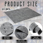 Hoolerry Oil Absorbent Pads Weight Dimpled Pad Garage Accessories Water Absorbent Mat Oil Spill Mat for Absorbing Protecting Home Garage Basement (13.5 x 17.5 Inch,Gray,30 Pcs)