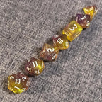 DND RPG Dice Set, Nebula Polyhedral Dice for Dungeons and Dragons, Mystery 7-Piece Set (Pale Yellow)