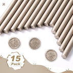 Nuanchu 15 Pcs Glue Gun Sealing Wax Sticks Retro Vintage Wax Sticks for Seal Stamp and Letter for Wedding Invitations Card Envelope Christmas Holiday Gift Ideas(Champagne)