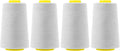 Mandala Crafts 4 Pack of Serger Threads Cones Spools - 40S/2 24000 Yards Polyester Silver Gray Threads for Sergers Machine and Overlock Quilting Sewing Machine
