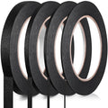 Epakh 4 Rolls Pinstripe Tape, Masking Tape in 1/16, 1/8, 1/4 and 1/2 Inch Wide, for Painters Automotive DIY Car Auto Paint Art(Black,55 yd)