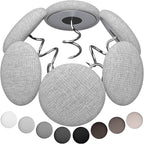 Linen Fabric-Covered Twist Pins - 8 Colors Upholstery Pins & Bed Skirt Pins -Used to Secure Sofa Cushion, Armrest Covers, Furniture & Bed Skir(12, Light Gray)
