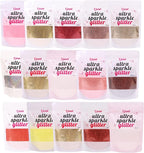 Holographic Fine Glitter, 100g/3.5oz Extra Fine Glitters Powder Packs for Resin, Craft Glitter for Tumblers Candle Slime Making, Festival Body Face Eyeshadow Nail Glitter (Chinese red)