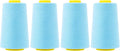 Mandala Crafts 4 Pack of Serger Threads Cones Spools - 40S/2 24000 Yards Polyester Baby Blue Threads for Sergers Machine and Overlock Quilting Sewing Machine