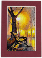 11x14 Mat for 8.5x11 Photo - Precut Maroon Picture Matboard for Frames 11 x 14 Inches - Bevel Cut Matte to Display Art 8.5 x 11 Inches - Acid Free Pack of 25 MATS with Backing Boards & Clear Bags