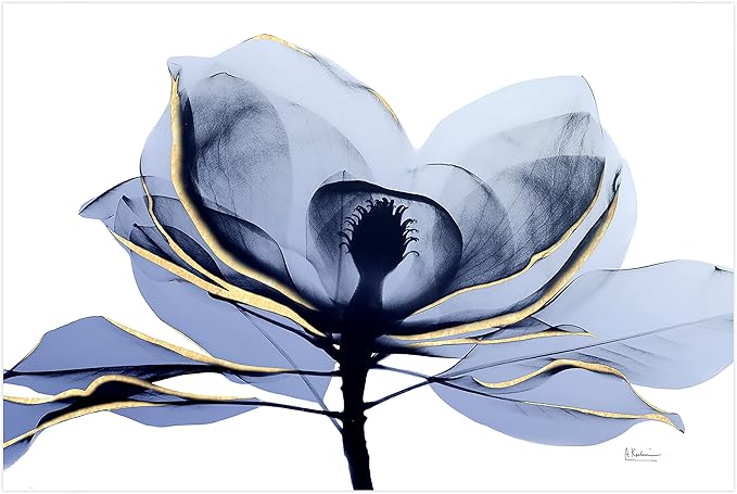 Empire Art Direct Frameless Free Floating Tempered Glass Panel Graphic Wall Art Ready to Hang, 32" x 48", Golden Midnight 2