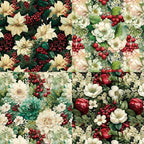 YASMEN Floral Scrapbook Paper Pad - Flower Patterned Cardstock Pads, 6x6 Single-Sided Craft Paper for Card Making, Scrapbooking, Greeting Cards, Junk Journal, Planners, Art Collage - 24 sheets