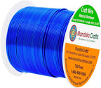 Mandala Crafts 22 Gauge Anodized Aluminum Craft Wire for Jewelry Making - 100 FT Colored Flexible True Blue Wire - Bendable for Bonsai Armature Crafting Sculpting