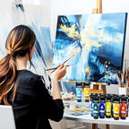 AUREUO Ultramarine Acrylic Paint, 4 Fl Oz / 120ml Single Tube, Rich Pigment Art Craft Paints for Canvas, Rocks, Wood, Ceramic, Fabric - Art Supplies for Beginners, Professionals, Artists