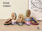 Vitalizart Organza Ribbon 3/8" x 30 Yd Cream White Rose Gold & Dusty Green Sheer Ribbons for Gift Wrapping Crafts Christmas Party Decor Bows Wedding Invitations Wreaths Bouquet