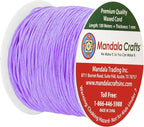 Mandala Crafts 1mm 109 Yards Lavender Cotton Waxed Cord for Jewelry Making Bracelet Cord Waxed String - Beading String Thread Jewelry Cords for Necklaces String