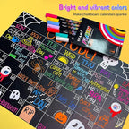 SFAIH Fine Tip Liquid Chalk Markers for Bhalkboard [1-Second Wet Wipe], 0.7-1mm 30 Colors [Neon+Pastel+Metallic], Chalk Pens for Chalkboard, Calendar, Windows, Glass, Includes Highlighter Color Marker