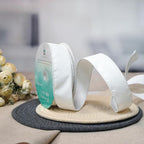 CT CRAFT LLC Glitter Wired Ribbon 1.5" x 20 Yards White for Christmas Home Decor Bow Gift Wrapping DIY Crafts Wreath