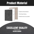 100 Pcs 5 inch Wet Dry Sanding Discs Grit 80 120 180 240 320 400 600 800 1000 2000 Hook and Loop 8 Hole Silicon Carbide Orbital Sander Sandpaper