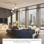 UV 99% Security and Safety 4 Mil Clear Window Film Shatterproof Anti Shatter Tempered Glass Film for Home and Office Windows (Clear, 24 in x 15 FT)