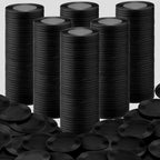 Coopay 500 Pieces Plastic Poker Chips, 1 Inch Bingo Chips Bulk Learning Counters Disks Poker Card Game, Counting Markers for Math Practice, Game Tokens and Teaching Rewards, 25 mm (Black)