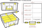 ArtBin 6990JY Super Satchel Double Deep Compartment Box - Art Storage with 8 Removable Compartments, Smart Closure for Craft Supplies (Yellow- Pack of 1)