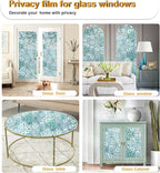 Window Privacy Film Stain Glass Window Film Rainbow Window Film Window clings Non-Adhesive Reusable Decorative for Room (Daisy Rainbow, 35.4 x 78.7 in)